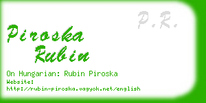 piroska rubin business card